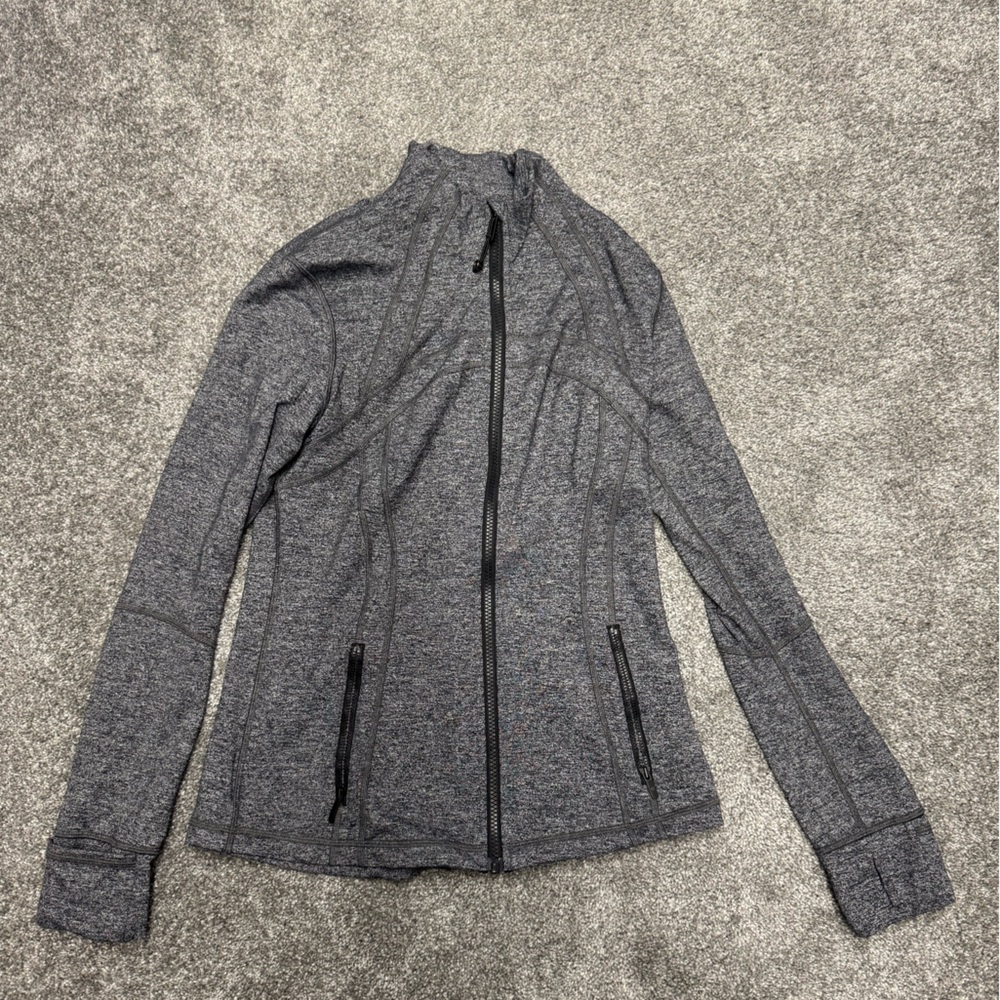 Lululemon Define Jacket (Luon) in Heathered Black - Size 10